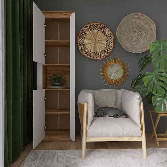 Пенал відкритий Еверест Нордік-600 Білий + Дуб крафт золотий (DTM-5533) Львів