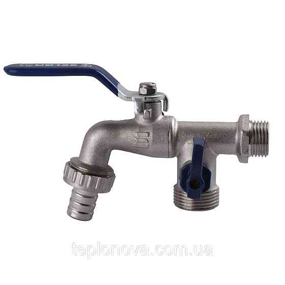 Кран SELBA кульовий поливальний подвійний 1/2| x3/4| x1/2| SL4086 Чернівці