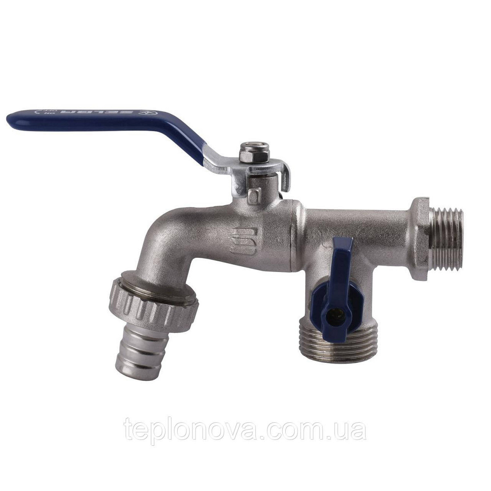 Кран SELBA кульовий поливальний подвійний 1/2| x3/4| x1/2| SL4086 Чернівці - фото 1