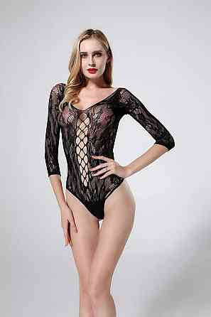 Еротичний боді жіночий мереживна сітка, сексуальна білизна, універсальний розмір зріст: 145–185 см One Size, чорний, 6074 Кам'янець-Подільський