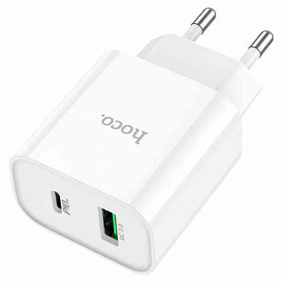 Мережевий зарядний пристрій HOCO C80A Plus Rapido PD20W+QC3.0 charger White Киев