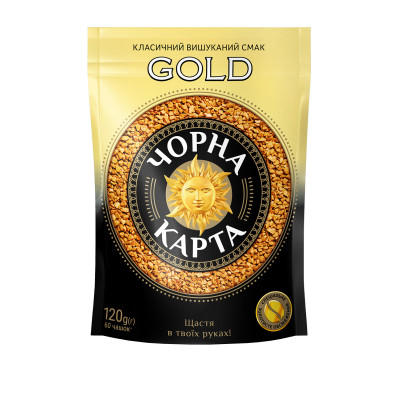 Кава Чорна карта розчинна 120г пакет, Gold (ck.52556) Вінниця - фото 1