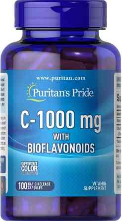 Вітамін С (аскорбінова кислота)  Puritan's Pride Vitamin C with Bioflavonoids 1000 мг 100 капс Київ