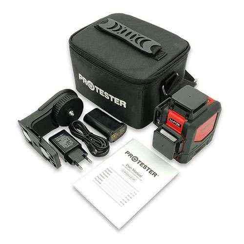 Лазерний рівень 3D, 3x360° (H360/2xV360, червоний промінь) PROTESTER LL412R Одеса