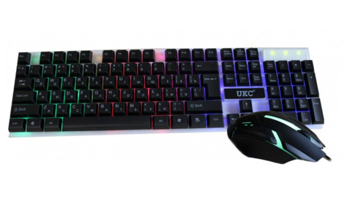 Ігрова клавіатура і мишка UKC ART-5559 з LED підсвіткою, USB, RU/EN, метал/пластик, Scroll Lock Київ - фото 10