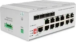 Комутатор Digitus Industrial 8+4 L2 zarządzalny Gigabit Ethernet Switch 8 Port GE RJ45 4 Port GE SFP (DN651145) Київ - фото 1