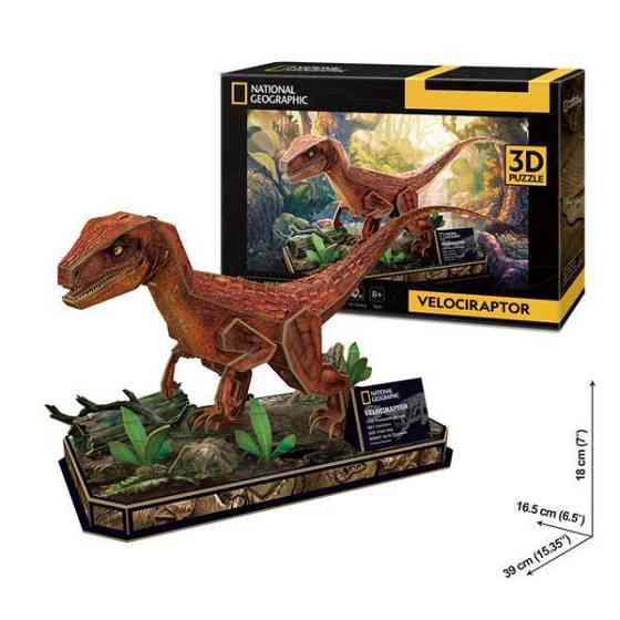 3D пазл CubicFun National Geographic Dino Велоцираптор (DS1053h) Харків