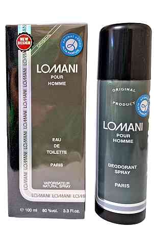 Набір для чоловіків Lomani Туалетна вода чоловіча 100мл. Дезодорант 200мл. Ломані Запоріжжя