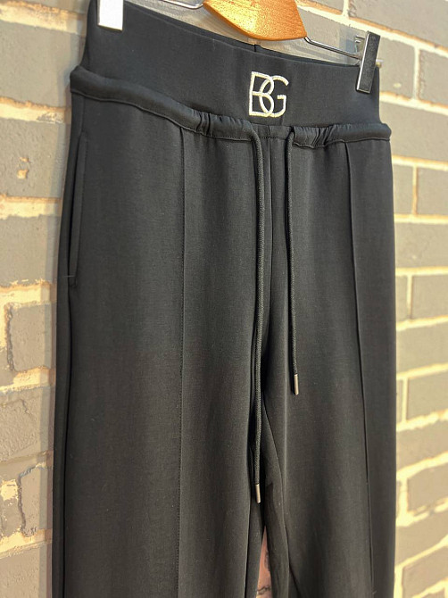 Брюки женские A-N 2746 талия на резинке шнурок шов впереди ровные от бедра черные, черный, XL Киев - изображение 6