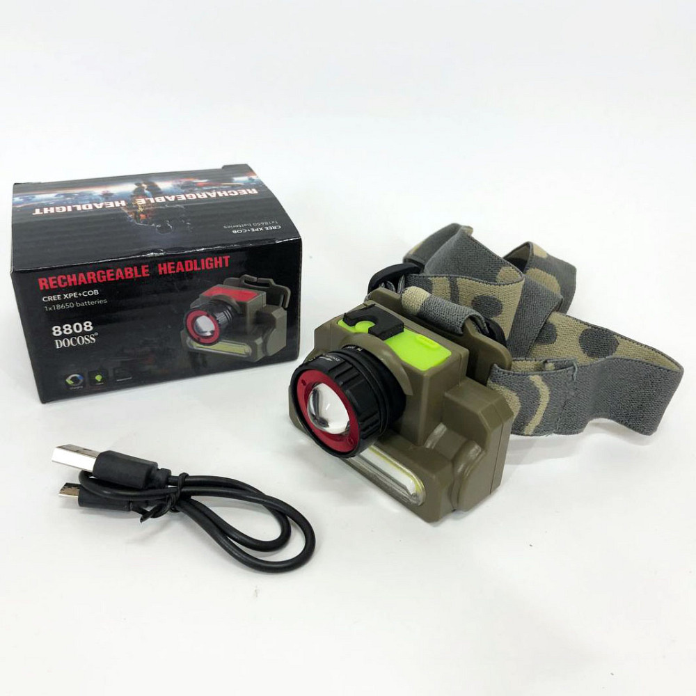 Потужний акумуляторний ліхтарик на голову, Яскравий світлодіодний потужний ліхтар IN-77 Львів - фото 6