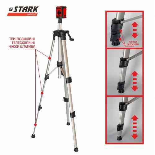 Нівелір лазерний STARK LL-202G SET зі штативом та кейсом Одесса