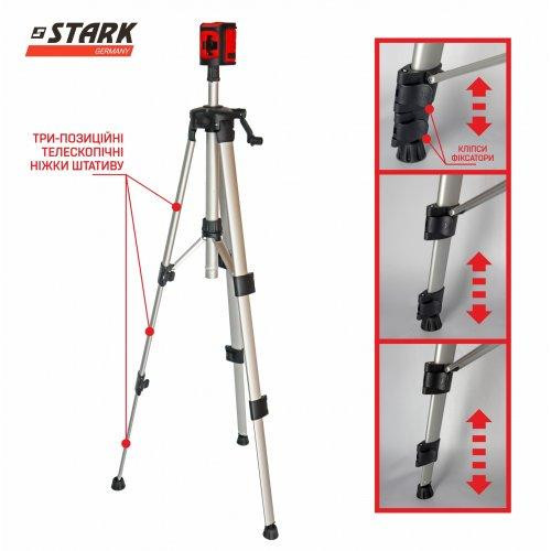 Нівелір лазерний STARK LL-202G SET зі штативом та кейсом Одесса - изображение 6