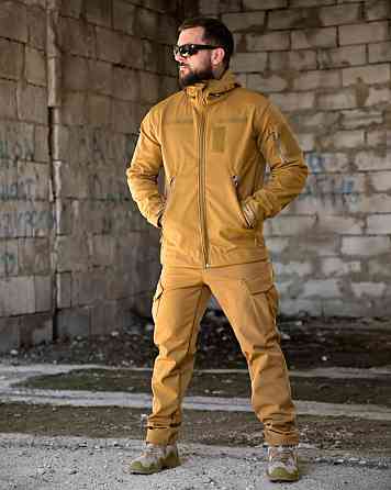 Демисезонный тактический костюм софтшел DEMENTIOZ кайот ВТ6839 Одесса