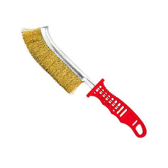 Щітка для металу (сталевий дріт із латунним покриттям, пластикова ручка) TOPTUL NBCB0326 Чернігів