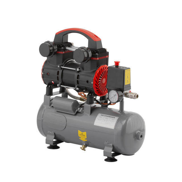 Компресор, 9 л, 0,75 кВт, 230 В, 8 aтм, 200 л/хв, 1400 об/хв,  безмасляний, 2 циліндри, 63 дБ INTERTOOL PT-0015 Киев - изображение 4