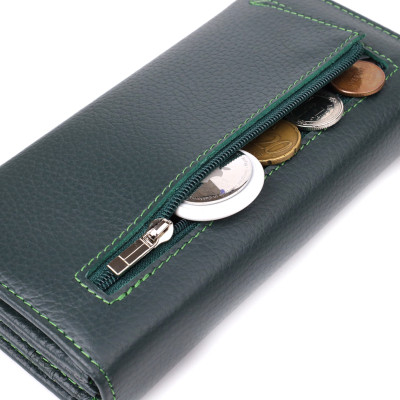 Кошелек ST Leather Из натуральной кожи Зеленый (23086) Винница - изображение 2