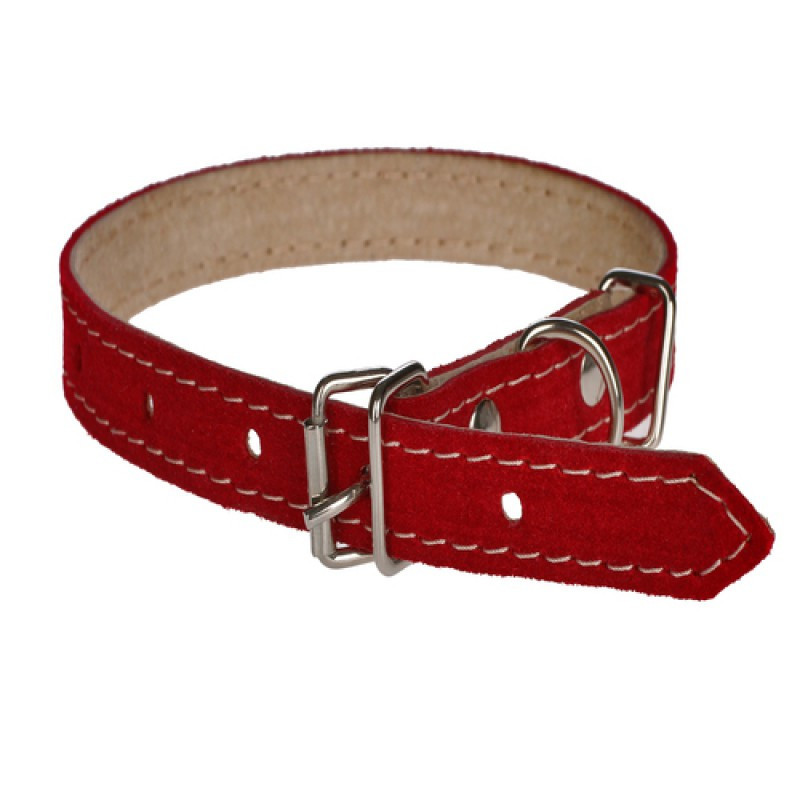 Ошейник 157 15мм "Велюр" кожа двойной Вінниця - фото 1