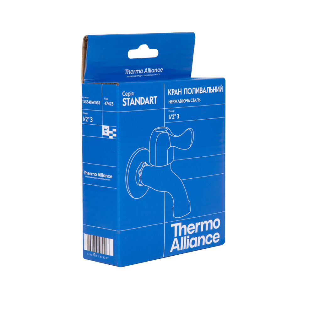 Кран кульовий Thermo Alliance Standart 1/2" неірж. TAS348W15SS Київ - фото 9