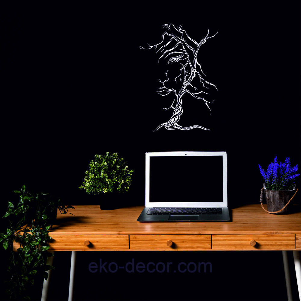 Декоративне настінне Панно «Дерево обличчя» Декор на стіну 90*65 см, Білий Київ - фото 9