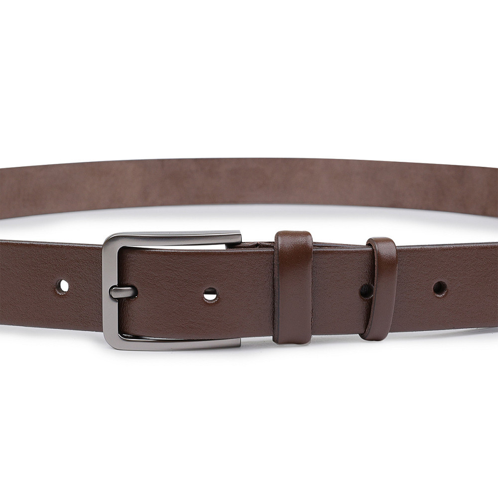 Стильний шкіряний чоловічий ремінь батал Vintage 20713 Коричневий Київ - фото 6