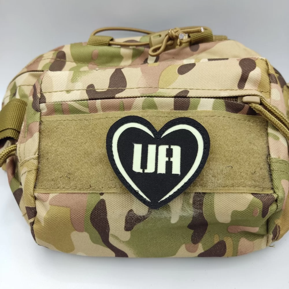 Патч / шеврон Люблю Україну UA Laser Cut чорний Запоріжжя - фото 2