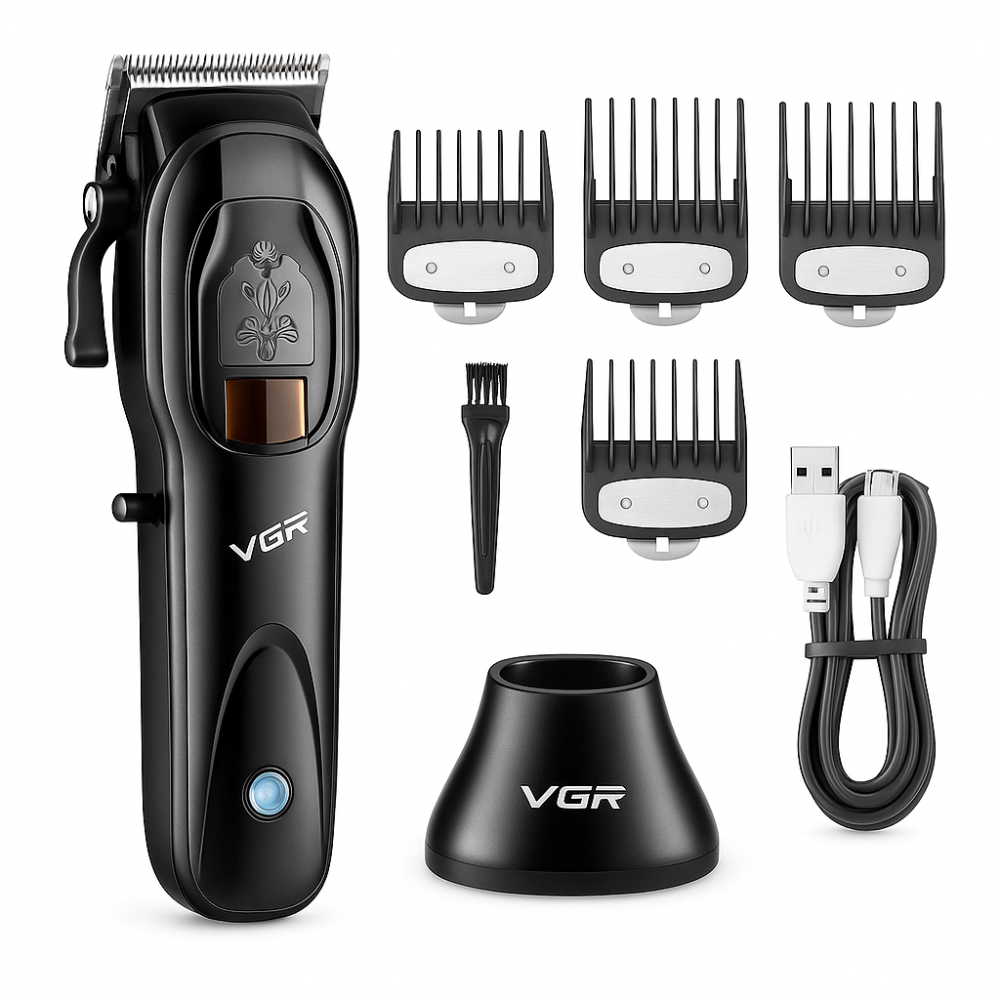 Бритва аккумуляторная для стрижки волос и бороды VGR Hair Clipper V-653 Voyager, Триммер для висков KV-99 Львов - изображение 17