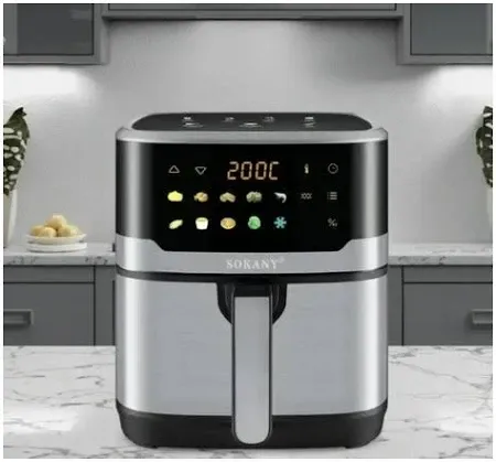 Аэрофритюрница SK-10085 7,5 л, 2200 Вт, с регулировкой 80–200°C, таймером 1–60 мин, антипригарное покрытие Одесса