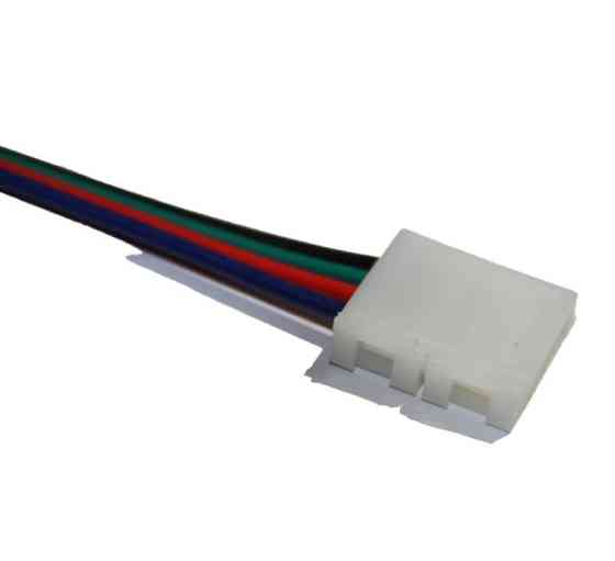 Коннектор 10мм 2 зажим-провод 4pin (RGB) Днепр