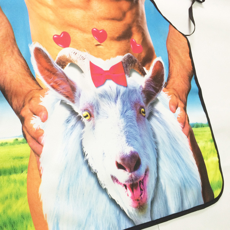 Фартух з приколом для чоловіків Коза 73 на 57 см різнобарвний Київ - фото 2