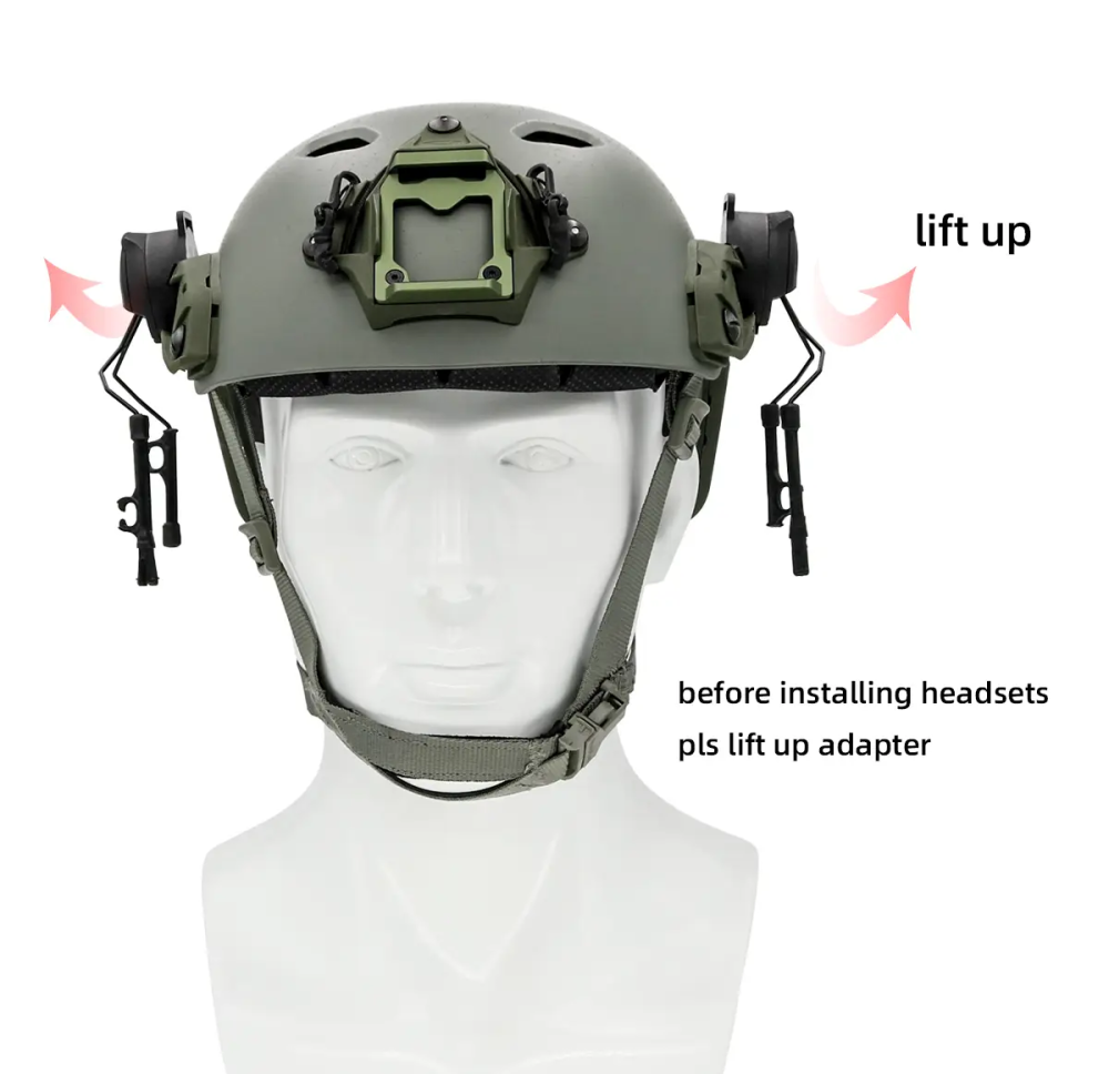 Адаптер для шлема кронштейн для гарнитуры Peltor Comtac (Оливковый) Киев - изображение 5