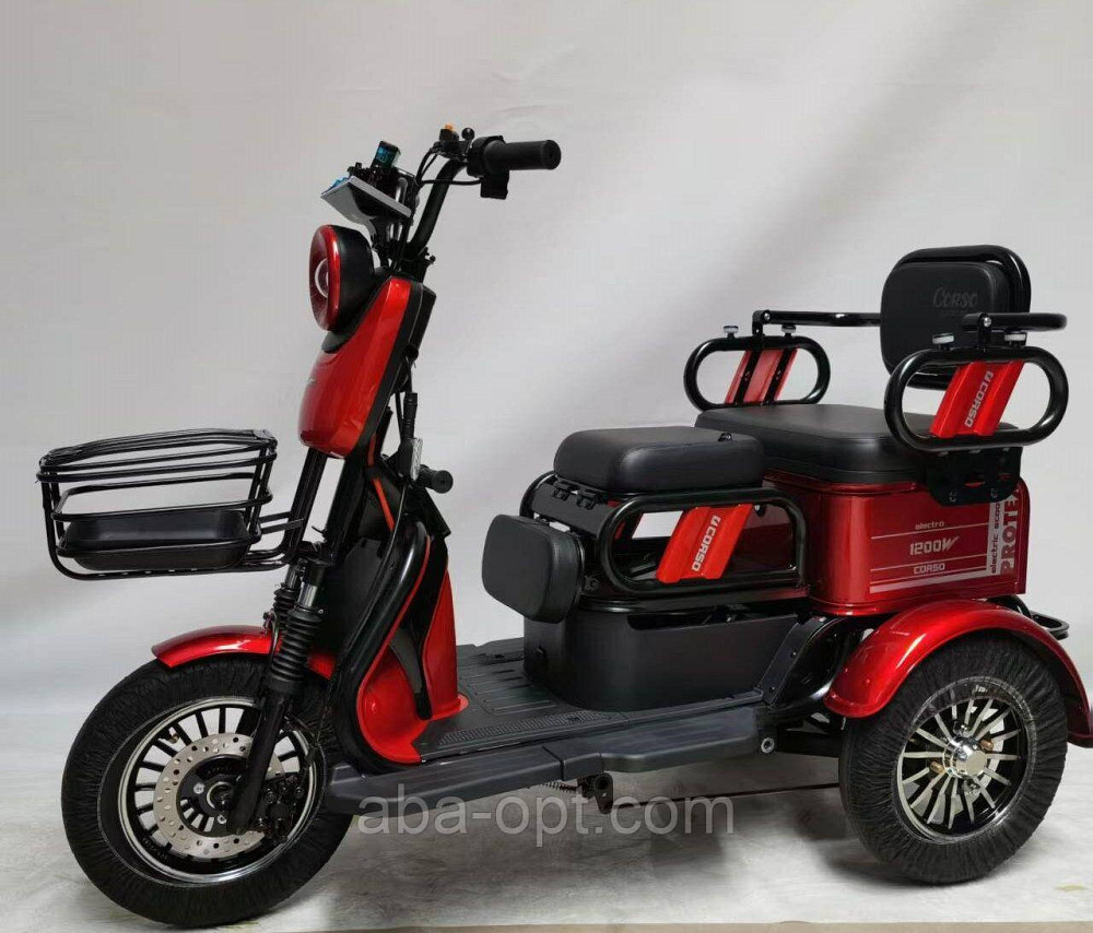 Трицикл Електричний з кузовом CORSO PROTEX S 1200W-72V-23Ah шини 10«-10» купити в інтернет-магазині Одеса - фото 6