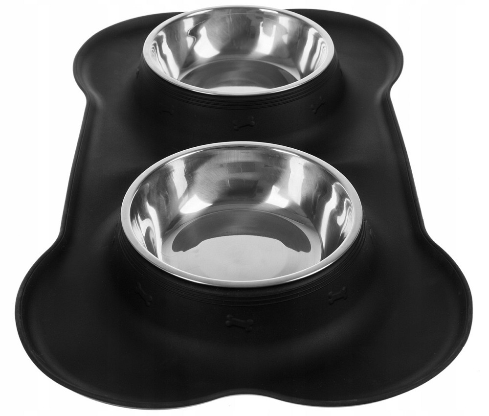 Миска двойная 450 мл для собак / котов с силиконовым основанием Purlov (21632) Нововолынск - изображение 3