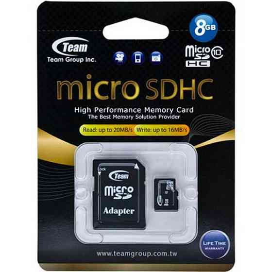 microSDHC Team 8Gb class 10 (adapter SD) Київ