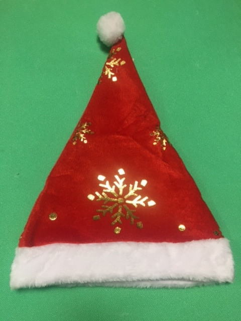 Новогодняя шапка со снежинками с мехом для детей и взрослых - размер окружности около 56 см, текстиль Киев - изображение 3