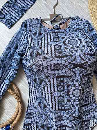 Закритий жіночий купальник із захистом від сонця Синій, L Харків