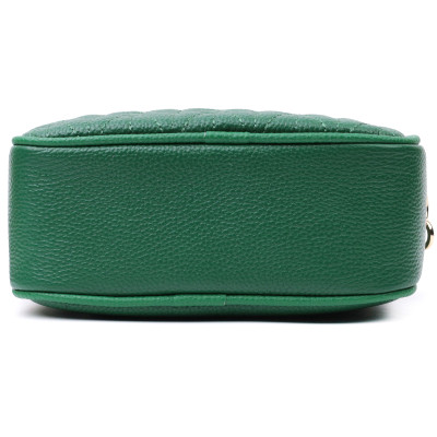 Сумка Vintage Стьобана жіноча з натуральної шкіри Зелена (22613) Вінниця - фото 12