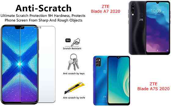 Захисне скло NeoGlass для ZTE Blade A7 2020, A7S 2020 – надпрозоре та стійке Київ