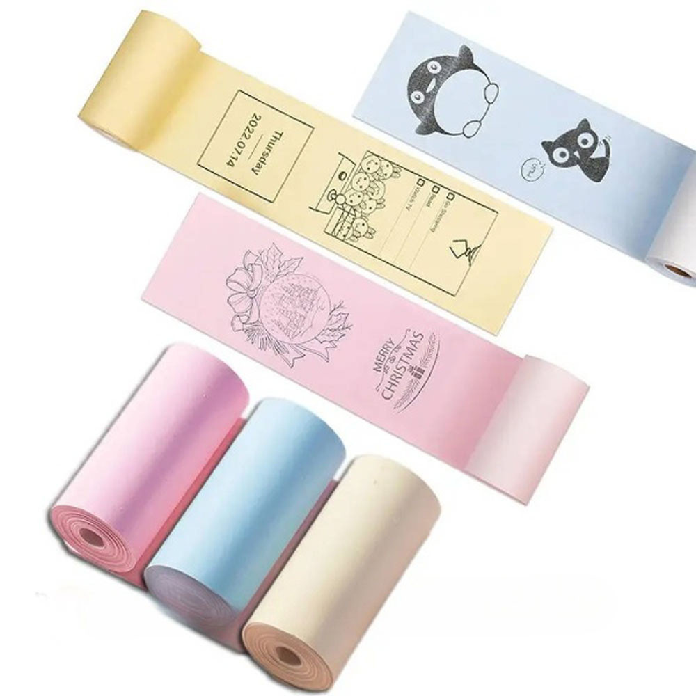 3 шт Папір для міні принтера кольоровий, 57х25мм / Набір паперу для термопринтера / Кольоровий термопапір Київ - фото 2