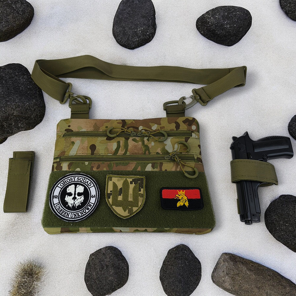 Мужская брезентовая сумка через плечо, Мужская сумка-слинг тактическая сумка рюкзак слинг CX-56 Львов - изображение 9