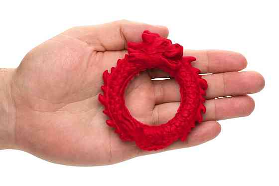 Ерекційне кільце – дракон Creature Cocks Rise of the Dragon Silicone Penis Ring – Red, діаметр 4 см Sex Aura Київ