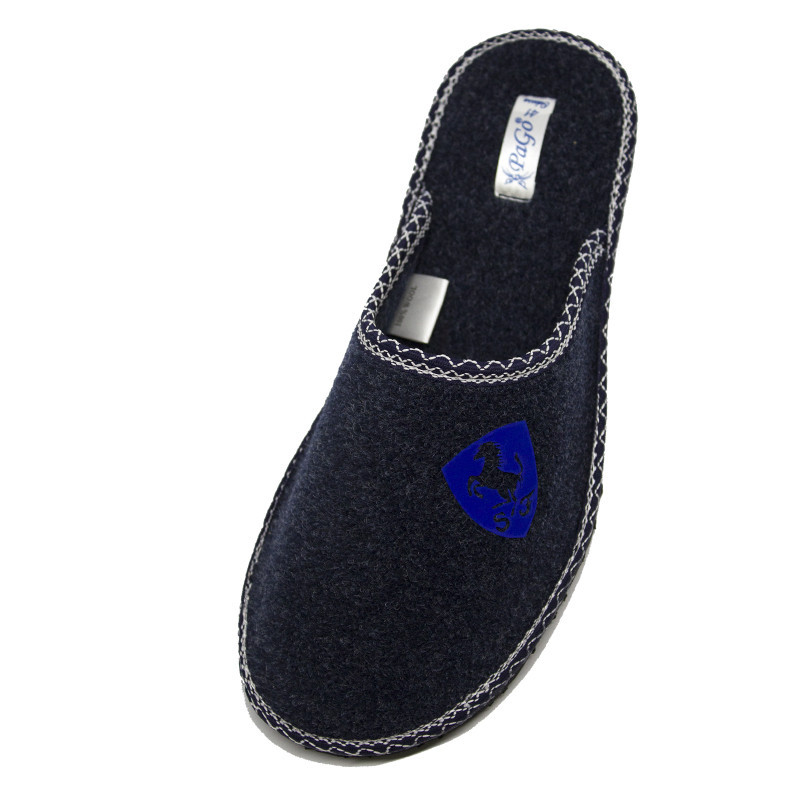 Капці чоловічі кімнатні повсть "SF" синій закритий носок повсть 50 Одесса - изображение 1