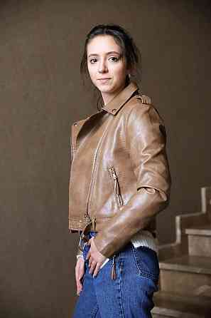 Куртка косуха женская весна/осень Коричневый 48 Харьков