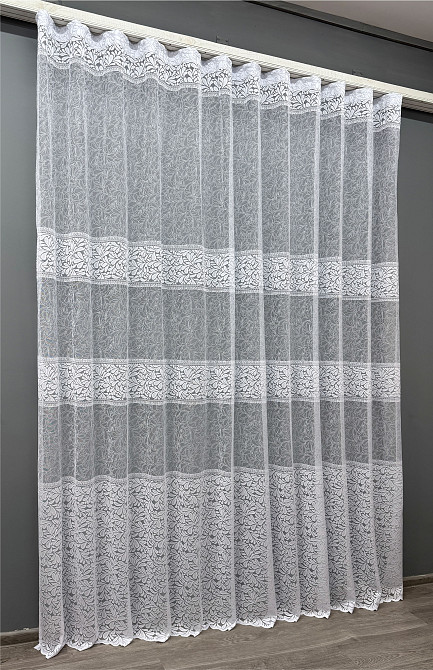 Тюль VR-Textil 1530т Премиум Жаккард Белый 300х270 см (42-0348) Киев - изображение 3