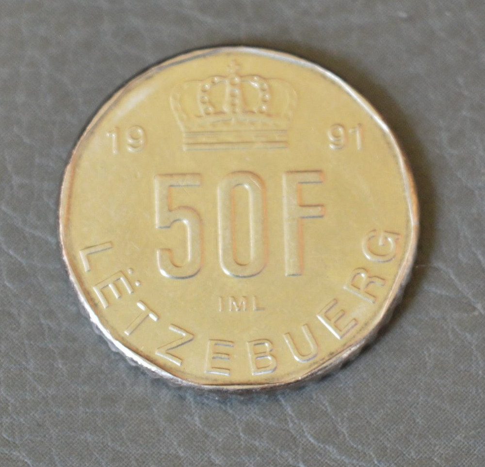 Люксембург 50 франків 1991 рік (АЗ) Полтава - фото 1