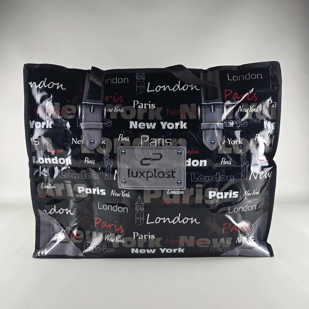 Полипропиленовая сумка на змейке  хозяйственная  с цветным рисунком №4 Париж (1 шт) Харьков - изображение 1