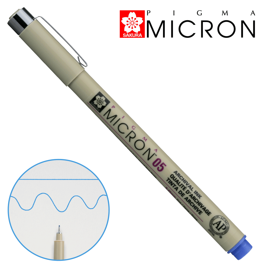 Линер PIGMA MICRON (0.5) 0,45мм Синий Sakura Киев - изображение 1