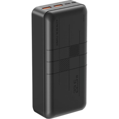 Батарея універсальна XO 30000mAh, PD/20W, QC3.0/22.5W, Input(Type-C,MicroUSB), Output(2*USB,Type-C), Black (XO-PR189B / 29189) Вінниця - фото 1
