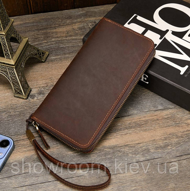 Мужской кожаный кошелек на два отделения Wild Leather (2123) Киев - изображение 1