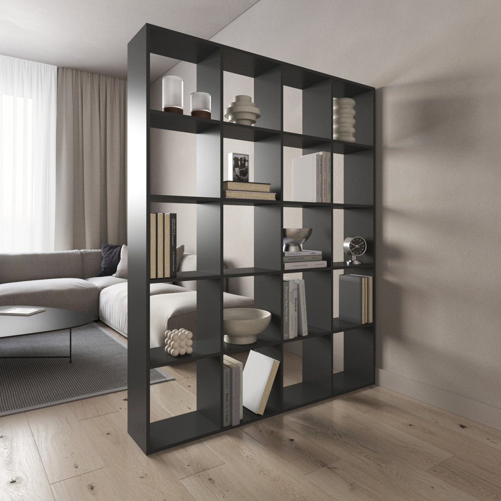 Стелаж VAYS M-3, книжкова полиця на 20 комірок, ЛДСП, 143×29×178 см - для дому, офісу, дитячої або вітальні Львів - фото 5