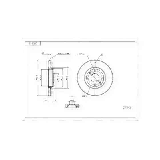 Диск тормозной Dacia Logan, Sandero, Clio II, Megane I (d-259.5 мм 22 мм) Мукачево